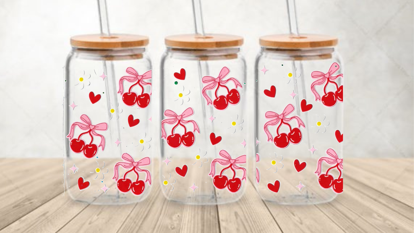 Pink Cherries & Flowers