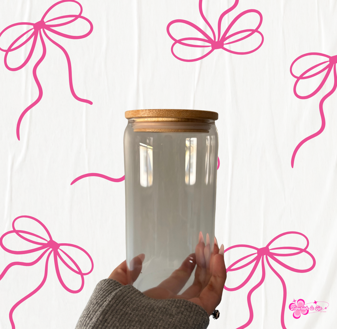 16oz Clear Glass cup (single walled)