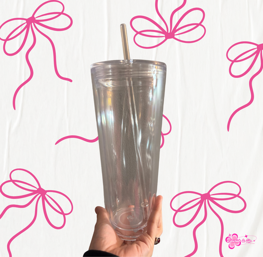 Acrylic Snowglobe Tumbler (24oz)