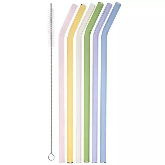 Multicolor Glass Straws